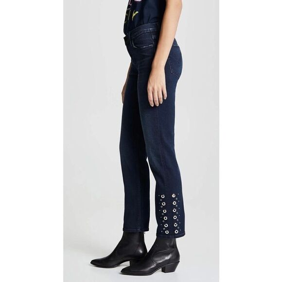 HUDSON - NWT - Sz 26 "Nico" Midrise Cigarette Jean/Grommet Detail in After Night - Picture 14 of 16